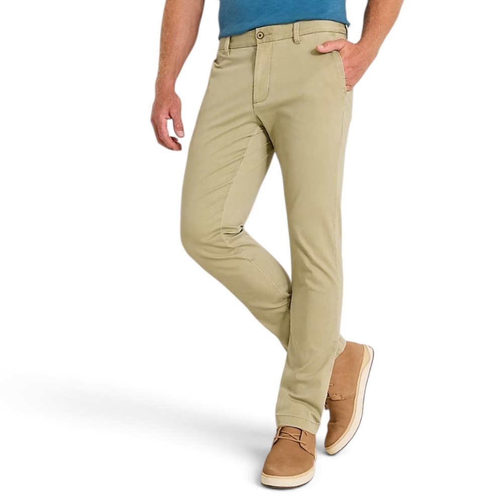 Tommy Bahama Boracay Flat Front Chino Pants Mens 32x30 Khaki Vintage Fit NEW
